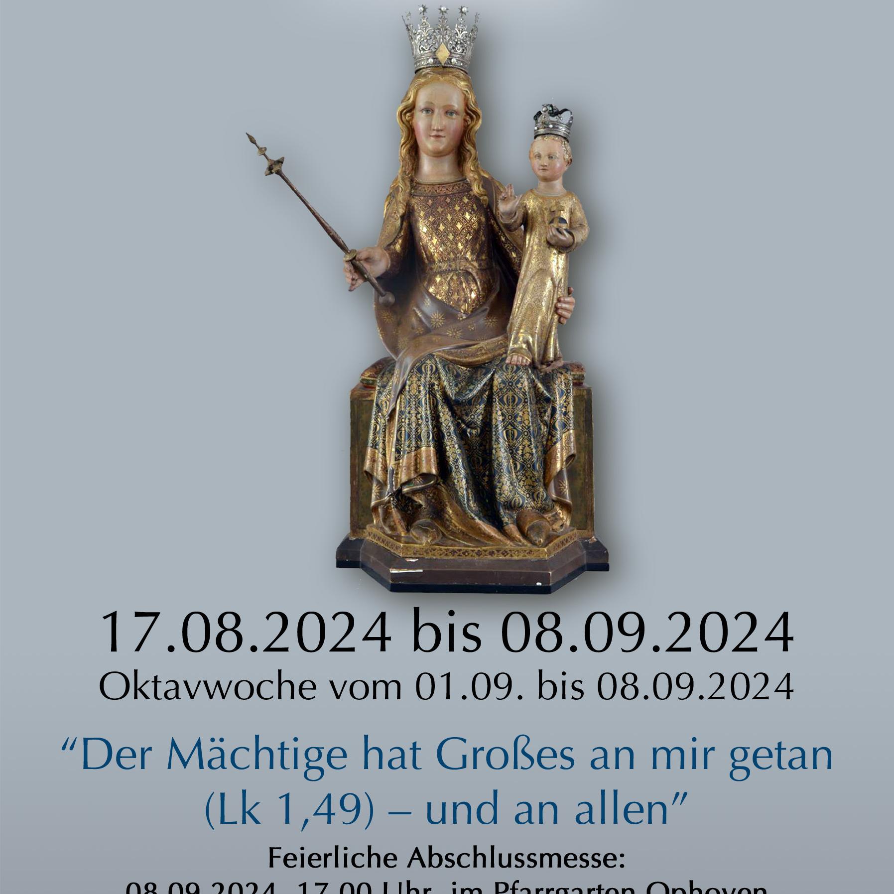 Plakat Ophoven - Wallfahrtswochen