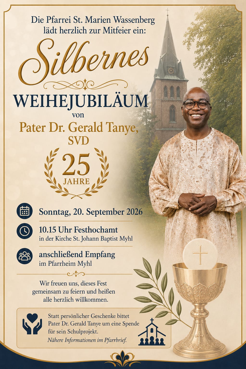 Silbernes Weihejubiläum Pater Tanye (c) StMarien
